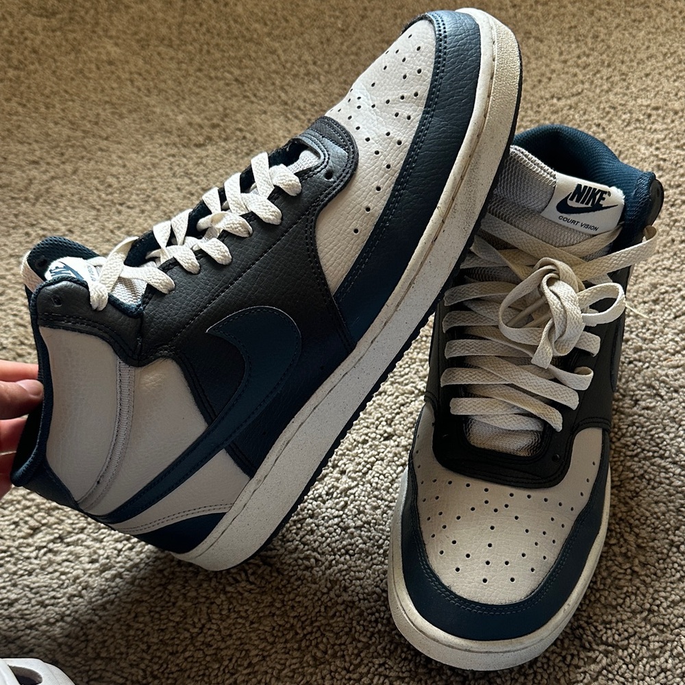 Nike Court Vision Navy and White High-Tops for men